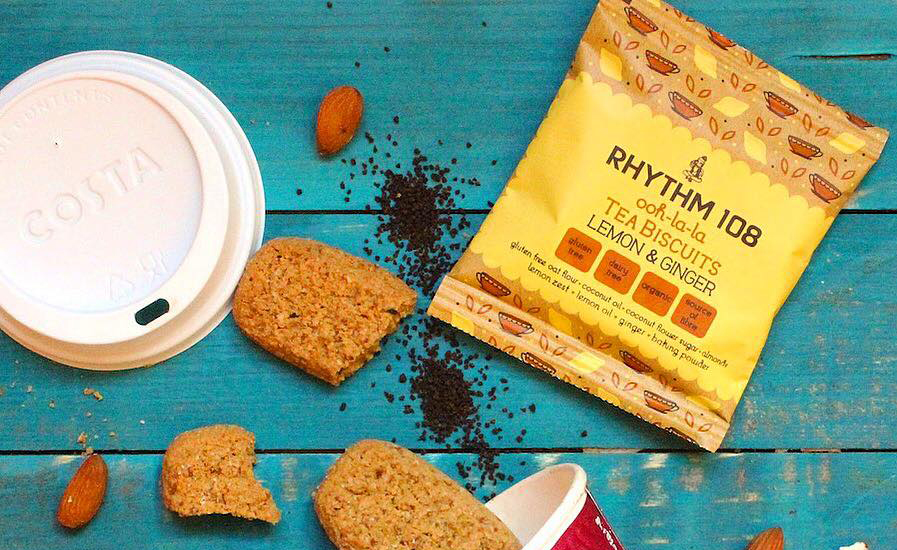 Costa Coffee are now stocking RHYTHM108's gluten-free and vegan biscuits